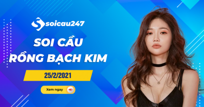 Rồng bạch kim 25/2/2021- Soi cầu Rồng Bạch Kim hôm nay